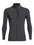 Pánská merino mikina ICEBREAKER Mens Descender LS Zip, Jet Heather/Black velikost: S
