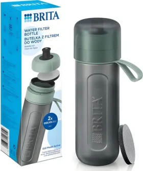 Brita Fill Go Active zelená / Filtrační láhev na vodu / 0,6 l / 2x MicroDisc filtr (1052251)