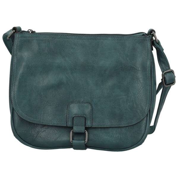 Trendy dámská koženková crossbody kabelka Gertha, modrá