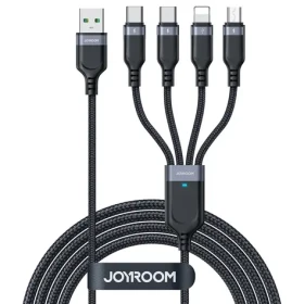 Joyroom Multi-Use Series S-A18 4in1 kabel USB-A - USB-C / USB-C / Lightning / micro-USB 1.2m černá (6956116709006)