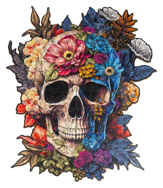 Dřevěné puzzle - Lebka