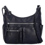 Stylová dámská koženková crossbody kabelka Timea, tmavě modrá