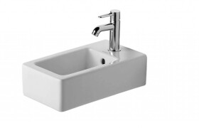 DURAVIT - Vero Umývátko 45x25 cm, s přepadem, s otvorem pro baterii, bílá 0702250000