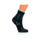 Sada ponožek little shoes sport hexagon kids bf black turquoise, 2 páry 35-38 EU