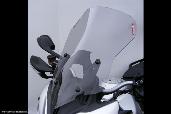 Ducati Multistrada 1200 13-14 Turistické plexi Powerbronze 540mm - jasně zelená