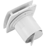 CERANO - Koupelnový axiální hranatý ventilátor - 12W, potrubí 100mm - bílá lesklá CER-605707