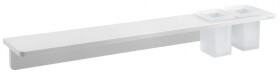 SAPHO - ABELINE police + 2 sklenky, 800, rockstone, bílá mat AE802-0101-01