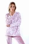 Dámská teplá mikina Vestis Flora 6456 4303 tisk fialová