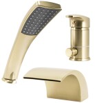 REA - Třídílná vanová baterie RIVEN Brush Gold REA-B0494