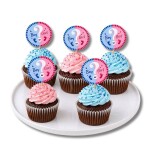 Dortisimo Zápich do dortu růžovo-modrý Boy or Girl (12 ks)