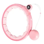 HMS FH02 Masážní hula hoop se závažím a počítadlem růžová (5907695549683)