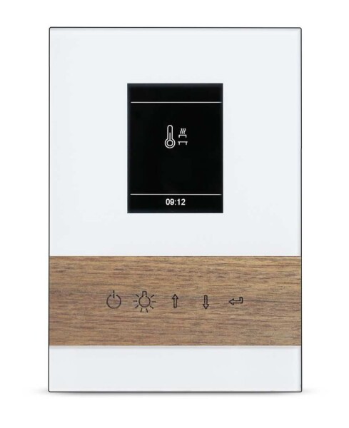 EOS EmoStyle Hi, řídící jednotka pro suchou i vlhkou saunu, bílá/ořech CFSEOS6415L