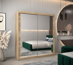 Šatní skříň Abi T3 Barva korpusu: Dub Sonoma, Rozměry: 180 cm, Dveře: Dub sonoma