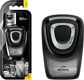 ACCURA Osvěžovač do mřížky VENTIS silver / Tekutá vůně do auta / 8 ml (amA83382)