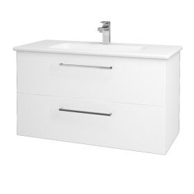 Dřevojas - Umyvadlová skříňka GIO SZZ2 100 - M01 Bílá mat / Úchytka T04 / M01 Bílá mat 202774E