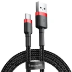 Baseus CATKLF-B91 Kabel USB-A (M) - USB-C (M) 1 m černo-červená (CATKLF-B91)