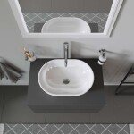 DURAVIT - Bathroom_Foster Umyvadlo na desku 50x35 cm, s přepadem, bez otvoru pro baterii, bílá 0335500000