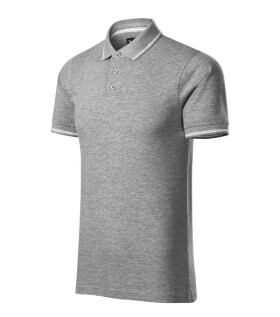 Perfection plain polokošile pánská tmavě šedý melír 2XL
