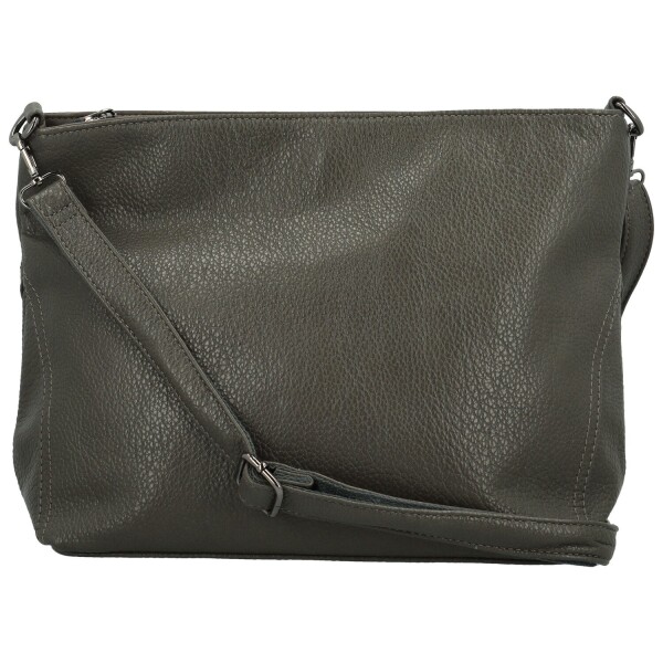 Stylová dámská koženková crossbody kabelka Gabra, šedá
