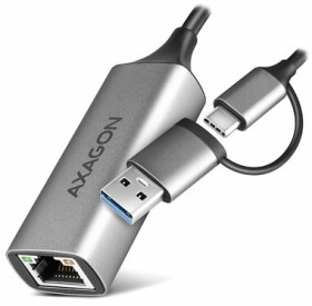 AXAGON ADE-TXCA Adaptér USB-A/C 3.2 - 1Gbps RJ45 15cm stříbrná (ADE-TXCA)