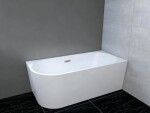 HOPA - Volně stojící vana LUXURY bílá, se štěrbinovým přepadem - Barva sifonu - Chrom, Rozměr vany - 170 × 80 Způsob provedení - Pravé VANAVN170P