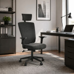 Kancelářská židle, houpací mechanismus, černá látka, KA-W3137 BK