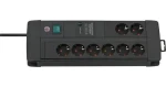 Brennenstuhl Premium-Line černá / Přepěťová ochrana / 8 zásuvek / 3 m kabel / 60 000 A / IP20 (1256000678)