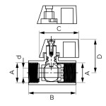 NOVASERVIS - Kulový minikohout MM 1/2" KRN2