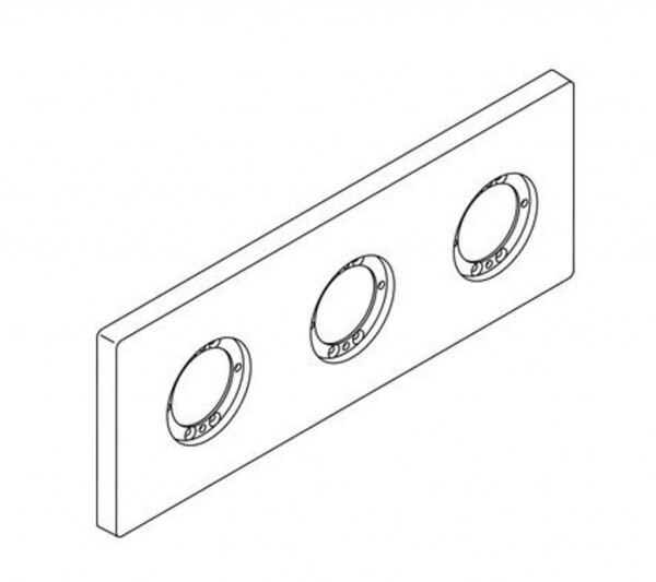 IDEAL STANDARD - Archimodule Krycí 3-otvorová rozeta 100 x 266 mm, chrom A963732AA