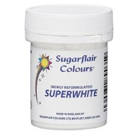 Sugarflair Superwhite Prášková barva Běloba bílá 20g