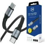 3mk Hyper kabel N-SERIES USB-C na USB-C černá / Datový kabel / 3 m / 60W / PD 3.0 / QC 3.0 (5903108739191)