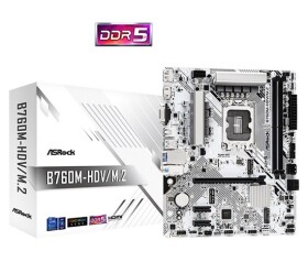 ASRock MB Sc LGA1700 B760M-HDV/M.2, Intel B760, 2xDDR5, 1xDP, 1xHDMI, 1xVGA, mATX EDF_380902
