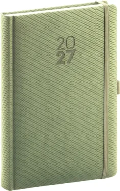 NOTIQUE Denní diář Diamante 2027 olivový / 15 x 21 cm