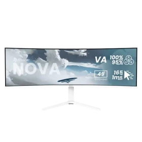 49" Arozzi Nova bílá / Monitor / VA / 5120×1440 / 165Hz / 1500R / HDR10 (AZ-NO-49TUW165-WT)