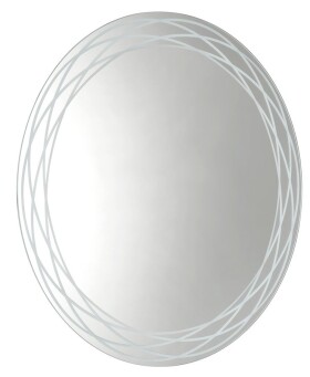 SAPHO - RINGO kulaté LED podsvícené zrcadlo se vzorem ø 80cm, fólie anti-fog, 2700K RI080