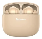 Denver TWE-48 krémová / bezdrátová sluchátka s mikrofonem / Bluetooth 5.3 / až 6 hodiny / nabíjecí pouzdro (dtwe48nu)