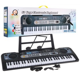 Mamido Dětský keyboard s mikrofonem černý