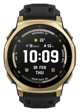 Amazfit T-Rex 3 Pro 44mm Black Gold / Chytré hodinky / 1,32" AMOLED / 10 ATM / BT 5.2 / NFC / GPS (W2548GL1N)