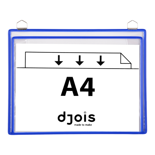 Djois velkokapacitní rámeček s kapsou a dvěma očky, A4, modrý, 5 ks