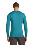 Pánské merino tričko s dlouhým rukávem ICEBREAKER Mens 200 Oasis LS Crewe Elevation Lin, Topaz velikost: XL