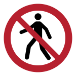 Djois podlahová značka kulatá - Průchod zakázán, Ø 430 mm, 1 ks