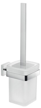 Gedy - ELBA WC štětka závěsná, mléčné sklo, chrom A033313
