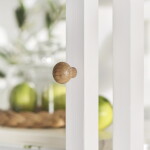 Ib Laursen Dřevěná úchytka Mango Wood, hnědá barva, dřevo, kov