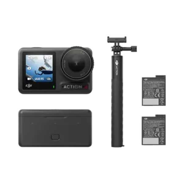 DJI Osmo Action 4 Adventure Combo / Outdoorová kamera / 4K / FOV: 155° / microSD / Wi-Fi / BL / příslušenství (CP.OS.00000270.01)