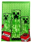 Paladone Minecraft Creeper deka s polštářem / Deka / 120 x 150 cm / Plyšová / 2v1 skládací do polštáře (PP13660MCFEPM)