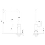 INVENA - Dřezová baterie PRETO BZ-48-W04-L