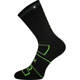 VOXX Ponožky sportovní REFLEXON s reflexním prvkem ČERNÉ s neon zelenou 43-46 125813