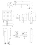 OMNIRES - PARMA podomítkový sprchový systém černá mat /BLM/ SYSPM10BL