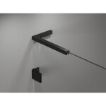 MEXEN/S - Lunar L vanová zástěna FIX 100 x 150 cm, transparent, černá 897L-100-000-70-00