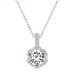 Stříbrný dvojitý náhrdelník Cristy 1 ct MOISSANITE + CERTIFIKÁT, Stříbrná 40 cm + 5 cm (prodloužení) certifikát GRA, hadřík na čištění stříbra, dárková krabička